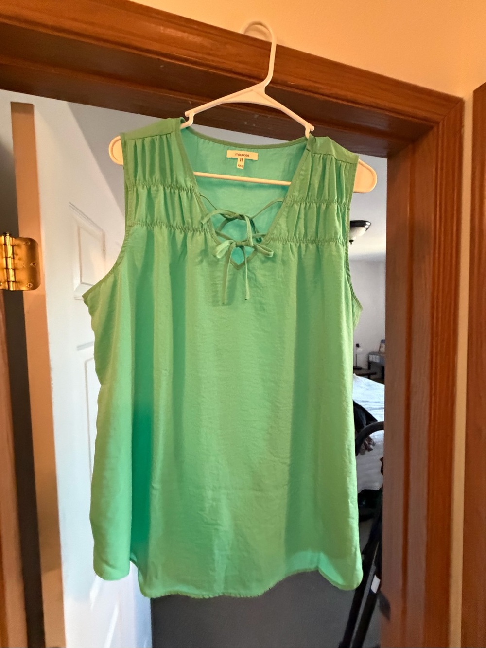 Maurices Sleeveless Tie-Neck Top in Teal